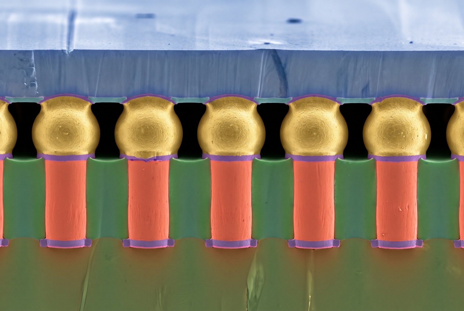 Flip-chip solder bumps on copper pillars with under-bump metallization