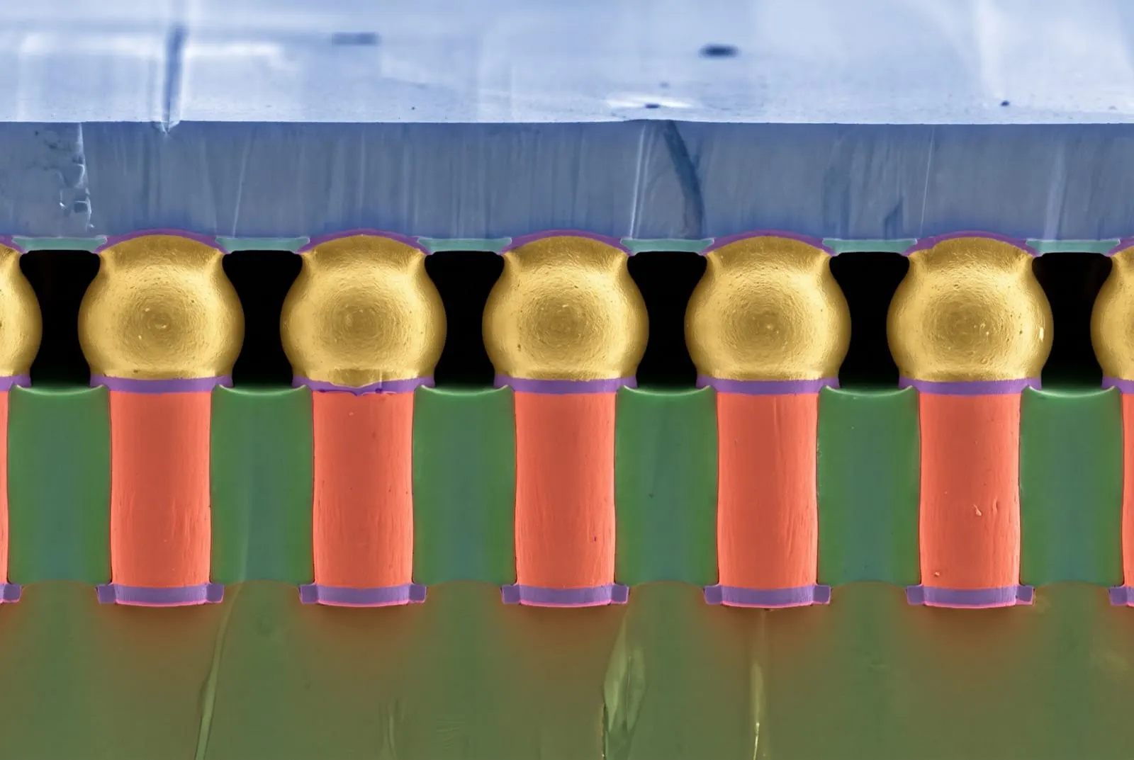Flip-chip solder bumps on copper pillars with under-bump metallization